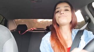 The girl knew the car would break, so she prepared for sex