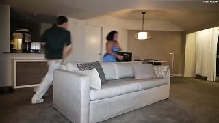 A girl with big boobs likes to have her tits squeezed and slapped