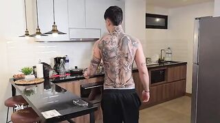 The coffee got cold while the MILF finished up