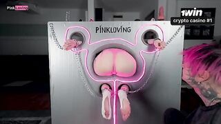 Metal on my hands, rubber in my pussy - the contrast drives me wild