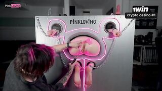Metal on my hands, rubber in my pussy - the contrast drives me wild