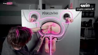 Metal on my hands, rubber in my pussy - the contrast drives me wild