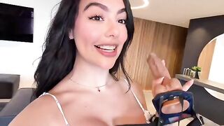 A girl gave her best friend a strap-on as a gift and tried it on