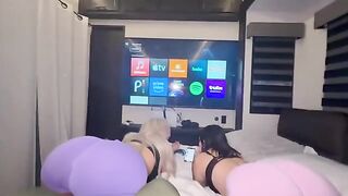 A prank with a step-sister turned into a threesome adventure