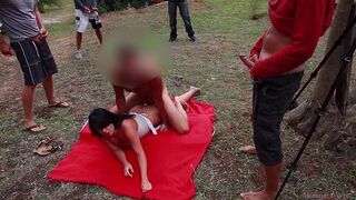 Beach orgy compilation of Sek S and Alexandra Wett getting fucked publicly