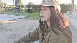 A petite actress went into the jungle and got fucked by a stranger