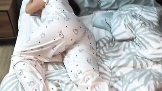 The stepmom shared the bed with me and was very sexy
