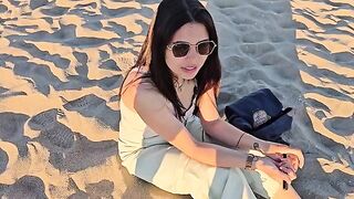 An empty beach isn't exactly the right spot for intimate moments