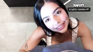 The girl seduces her stepbrother, trying to ride him