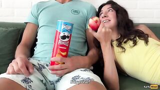 I play with the head, then I dive deep inside in this hot scene