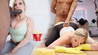 The step mom was fucked all day by a huge black cock