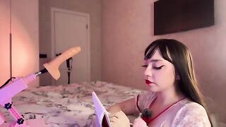 The girl was testing a device and experienced intense orgasms