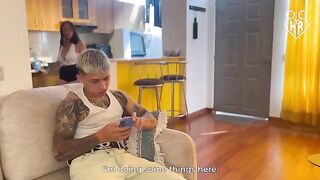 A step mom doesn’t mind being intimate with her stepson in this steamy scene