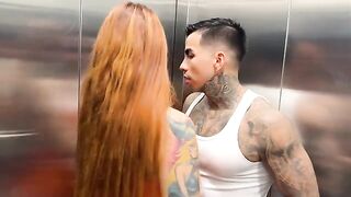 A busty Latina gets banged hard in the elevator by her neighbor
