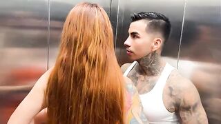 A busty Latina gets banged hard in the elevator by her neighbor