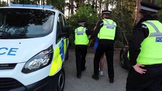 Busty Lily Phillips gets banged outdoors by cop