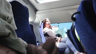 A stranger caught a girl flashing her boobs on the bus and fucked her