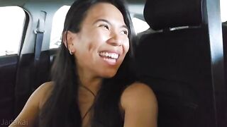 She jumped so hard her tits did the jive