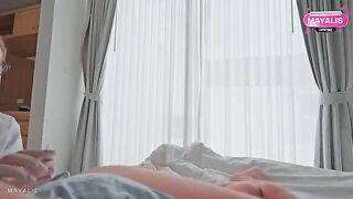 The nurse's sexy moans distract the guy from his work with the young patient