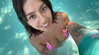Can I give you a blowjob right here? Do you mind? (Busty Latina Sis)