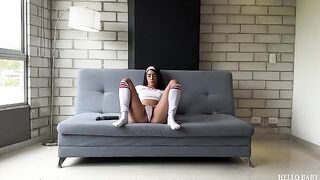 A cute girl fucked in her ass by a cock stallion