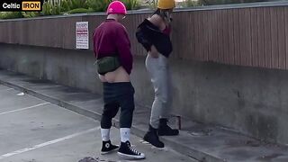 We mustn't get caught - passionate sex in public space