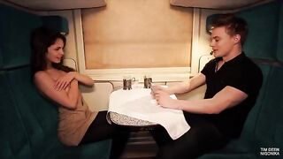There was enough room in the compartment for an orgasmic finish