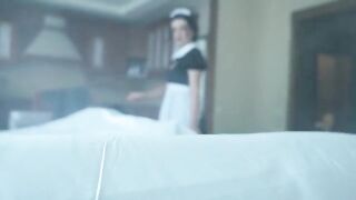 The ghost of a maid came to fuck on Halloween night