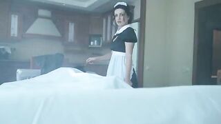 The ghost of a maid came to fuck on Halloween night