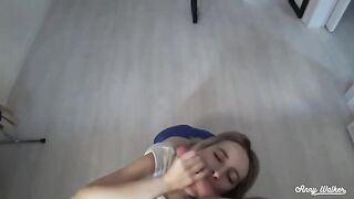 The guy brought his stepsister to orgasm, showcasing passionate intensity