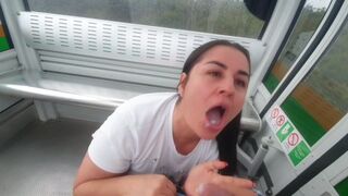 Strangers catch Kathalina7777 fucking in the Medellin cable car for exhibitionist thrill
