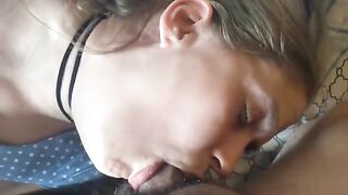 A woman receives a messy hot load after intense anal sex