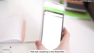 The student has sex with a teacher directly on the table