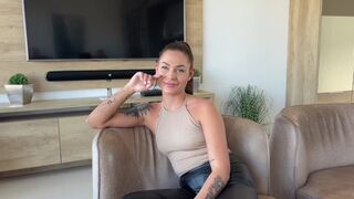 Casting of a cute 18-year-old petite girl turns into a wild threesome
