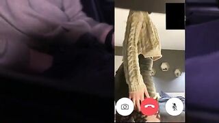 A video call from a cheating wife who gets fucked by a stranger