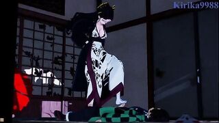 Tanjiro Kamado fucked Daki in a Japanese setting - Demon Slayer Hentai