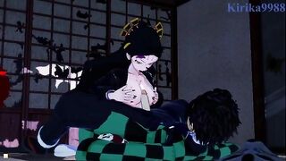 Tanjiro Kamado fucked Daki in a Japanese setting - Demon Slayer Hentai