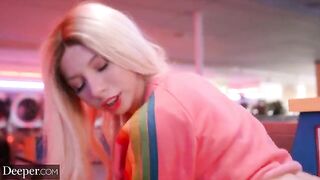 Playful Kenzie has secret sex in public with someone closer