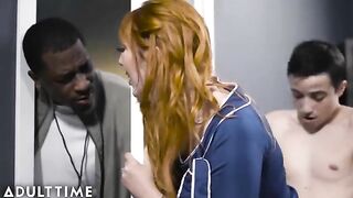 Lauren Phillips' husband almost catches her being intimate with a student in a steamy scene