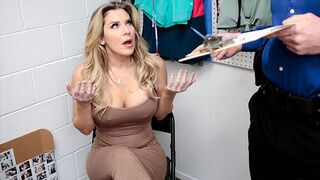 Gorgeous MILF Kayla Paige gets busted for shoplifting, stripped